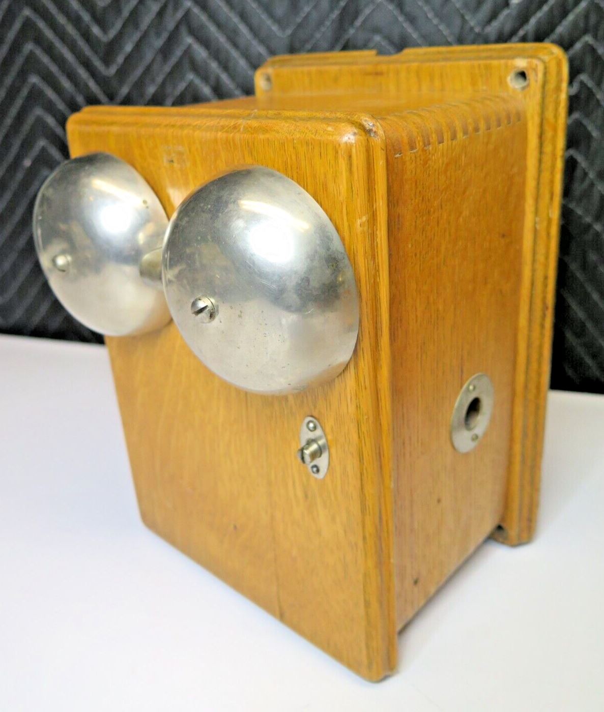 Antique Western Electric Telephone Type 315 G Magneto Crank Oak Ringer Box