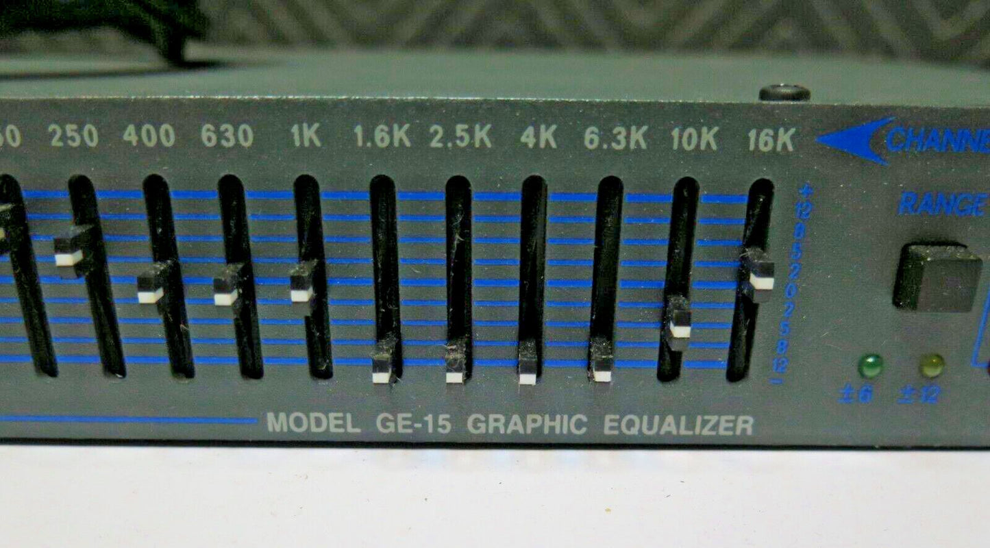 McLelland GE-15 Dual 15 Band Graphic Equalizer Rack Mount - XLR / RCA