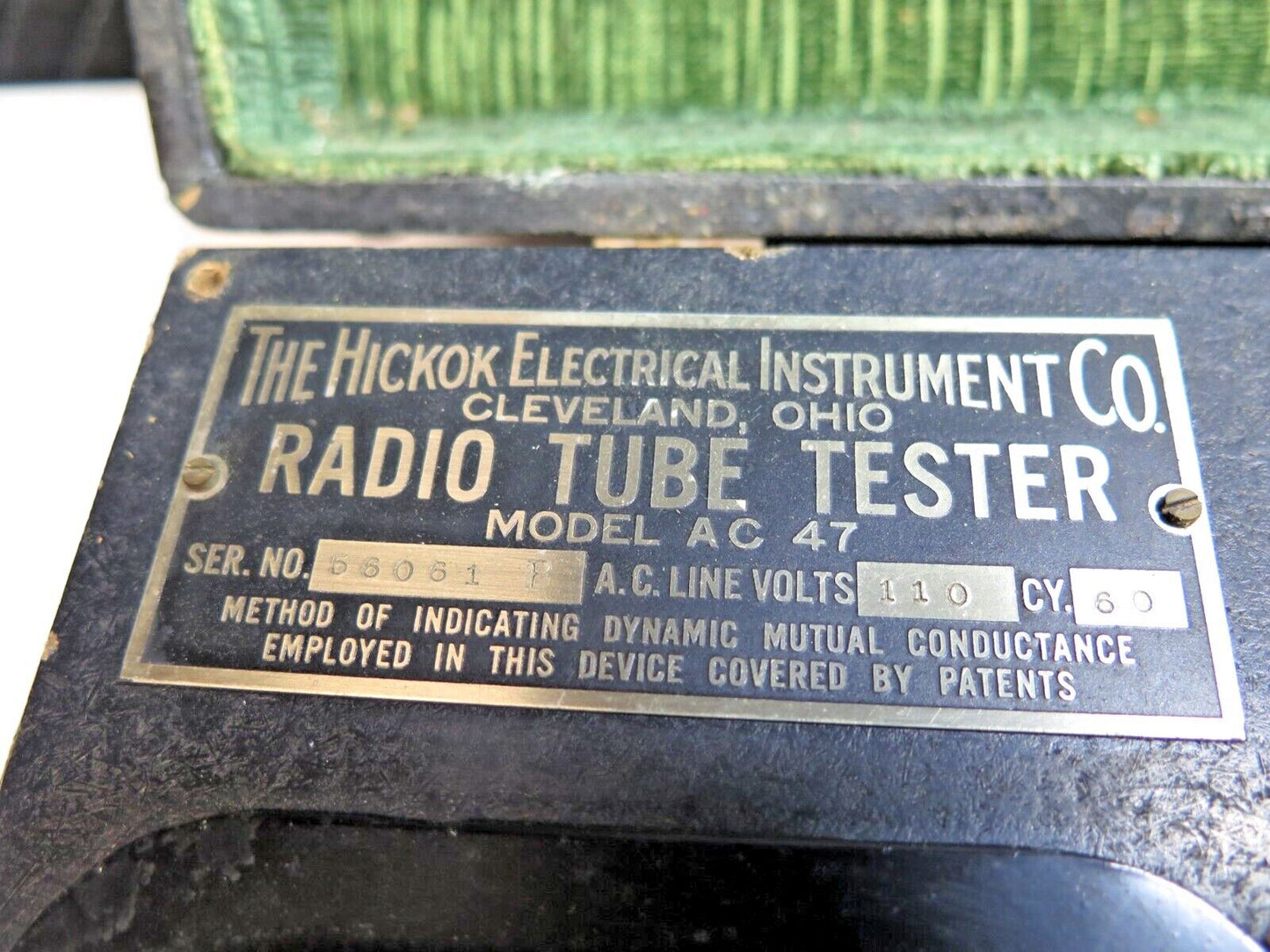 Antique HICKOK AC-47 TUBE TESTER