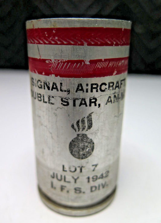 Rare WWII Signal Aircraft Double Star AN-M28  - Red/Red - Metal Case - July 1942