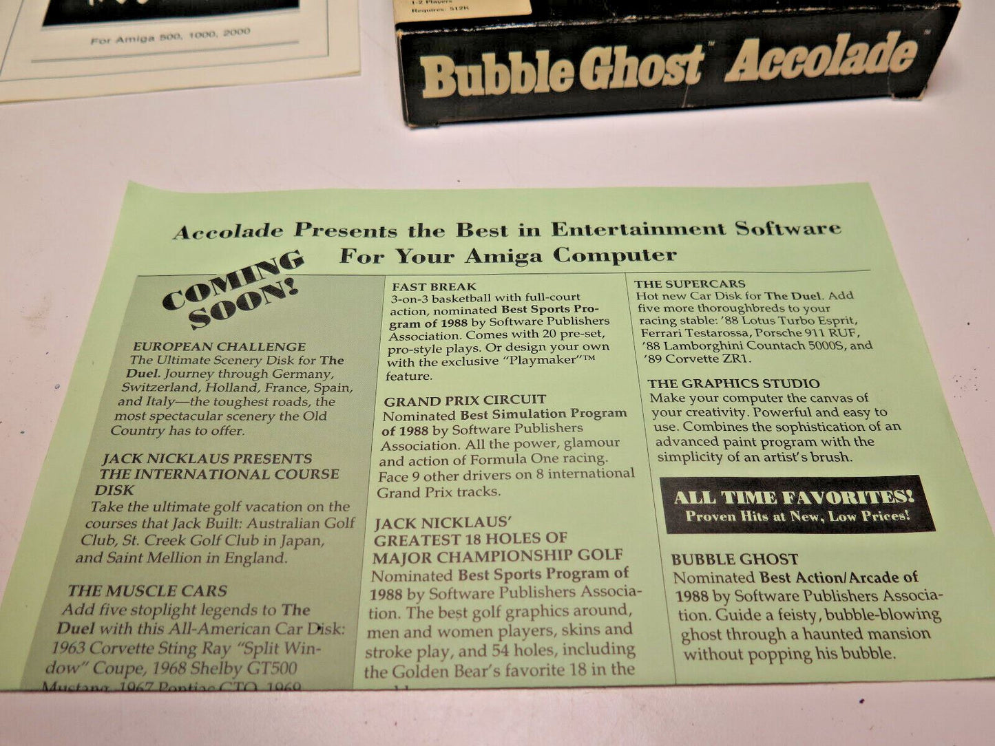 Bubble Ghost  (Amiga 500, 1000, 2000) 1988 - Vintage Computer Game 3.5" Floppy