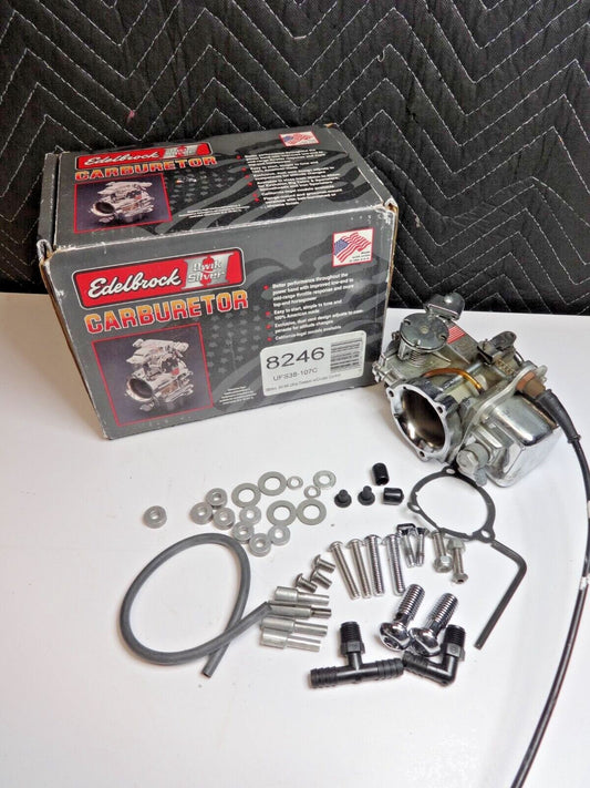 EDELBROCK Qwiksilver II 38mm 90-94 Ultra Dresser Carburetor Harley Davison 8246