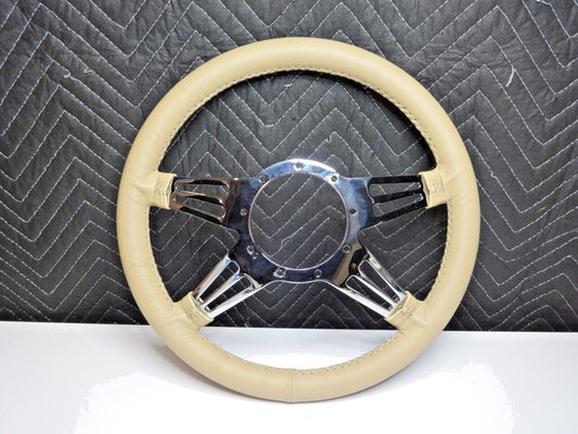 Lecarra 96209 - Mark 9 Double Slot 14" Steering Wheel - Tan