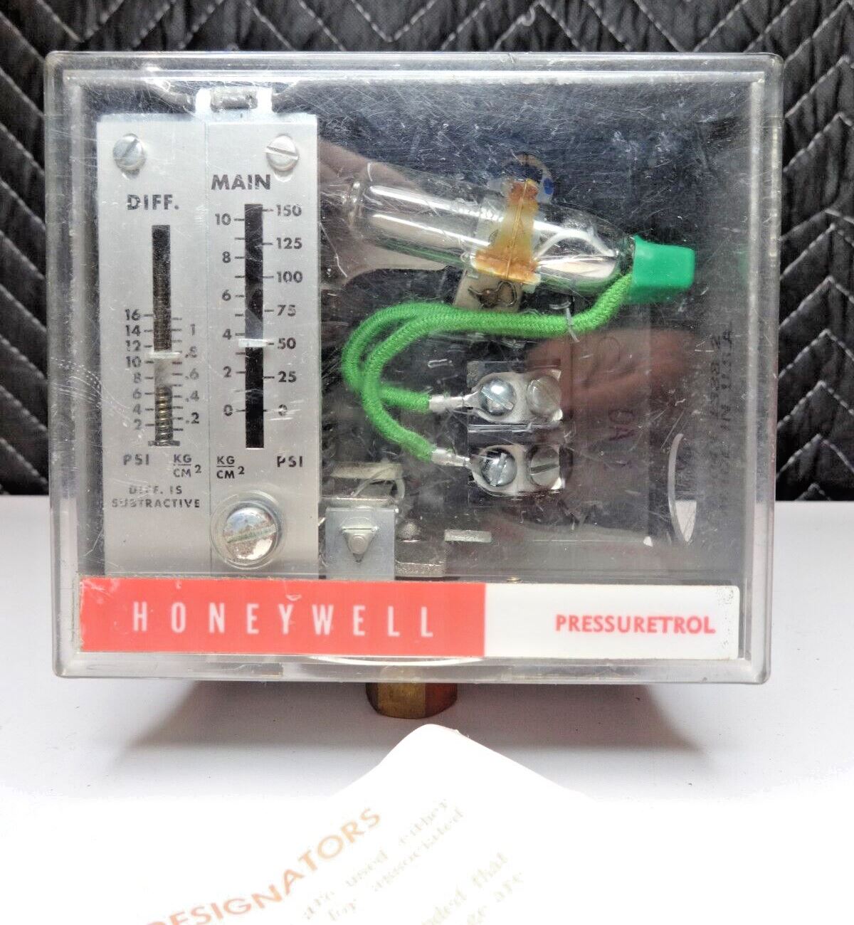 HONEYWELL PRESSURETROL PRESSURE CONTROLLER 10-150 PSI L404A 1388 2