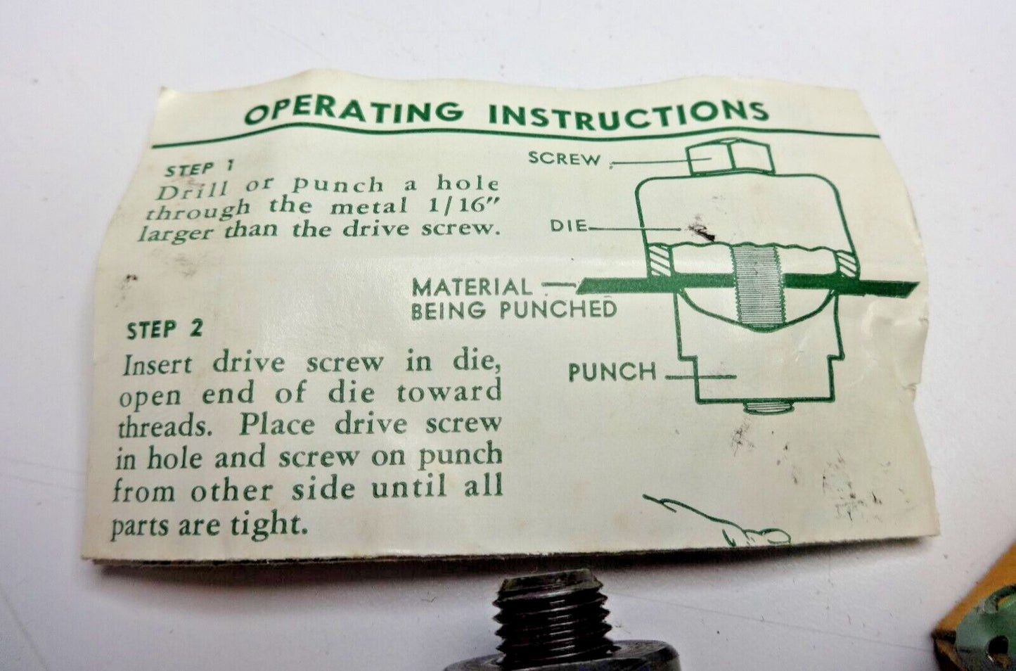 Greenlee No. 730 Radio Chassis Punch 3/4" Round