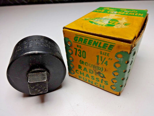 Greenlee No. 730 Radio Chassis Punch 1-1/4" Round