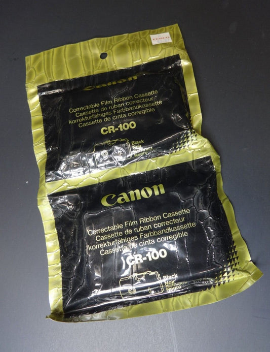 Canon CR-100 Correctable Film Ribbon Cassette Black New Sealed Package of 2