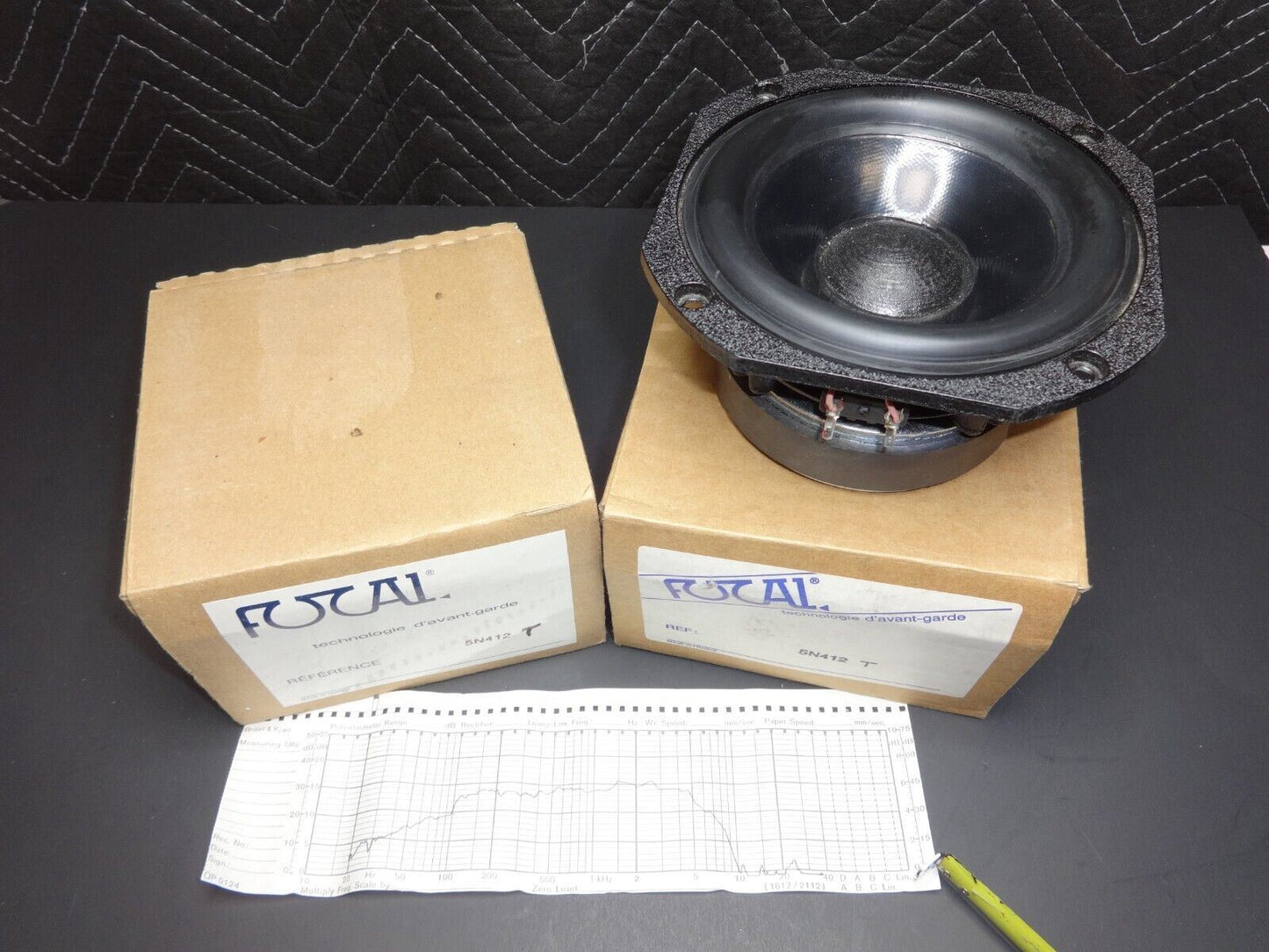 Pair of NOS Vintage Focal 5N412 5" Midbass Woofer Speaker DBL Drivers - France