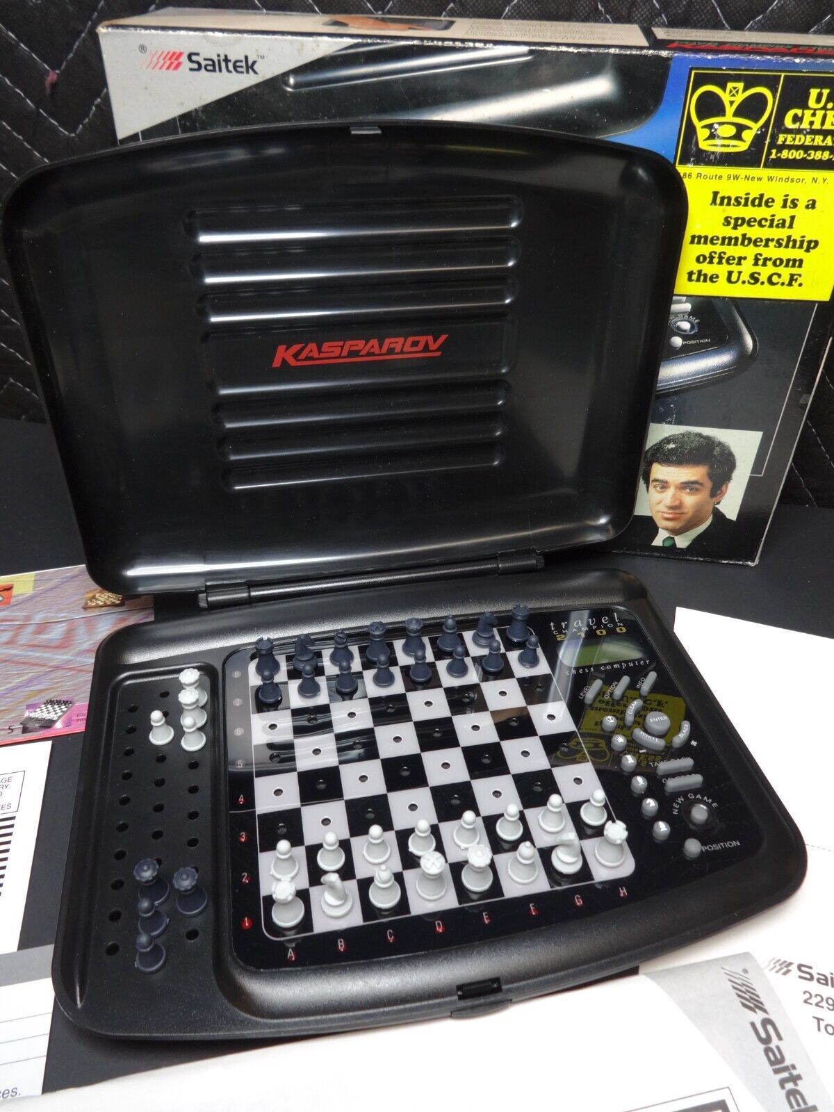 Vintage Kasparov Sensor Chess 165H Board Game by Saitek, Serial
