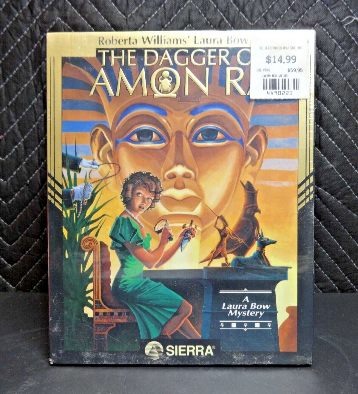 THE DAGGER OF AMON RA LAURA BOW MS-DOS 3.5" PC COMPUTER GAME EGA VGA BIG BOX NOS