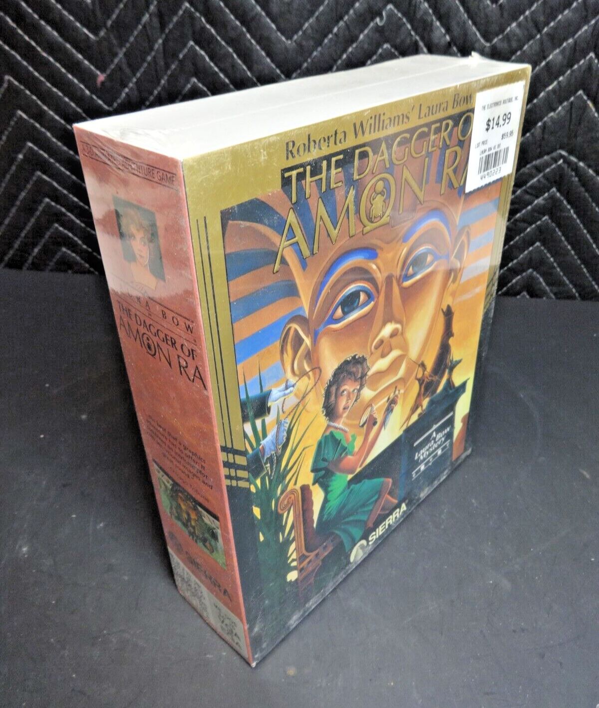 THE DAGGER OF AMON RA LAURA BOW MS-DOS 3.5" PC COMPUTER GAME EGA VGA BIG BOX NOS