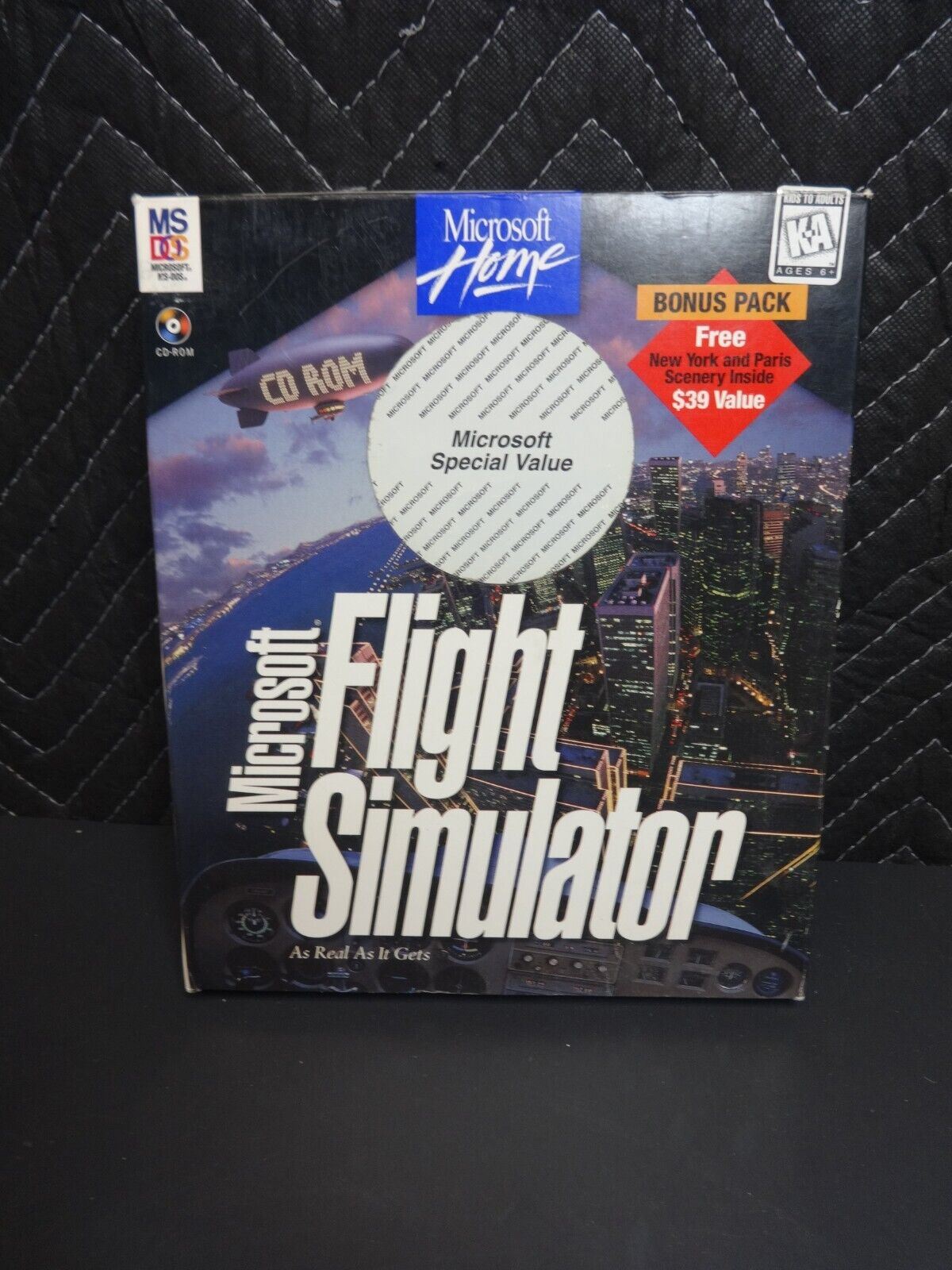 NOS Microsoft Flight Simulator 5.1 (PC, 1995) - Original Big Box - Sealed CD