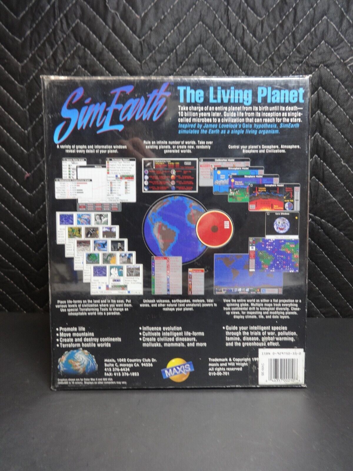 NOS Sim Earth The Living Planet Macintosh Computer Game Simulation (1998, Maxis)