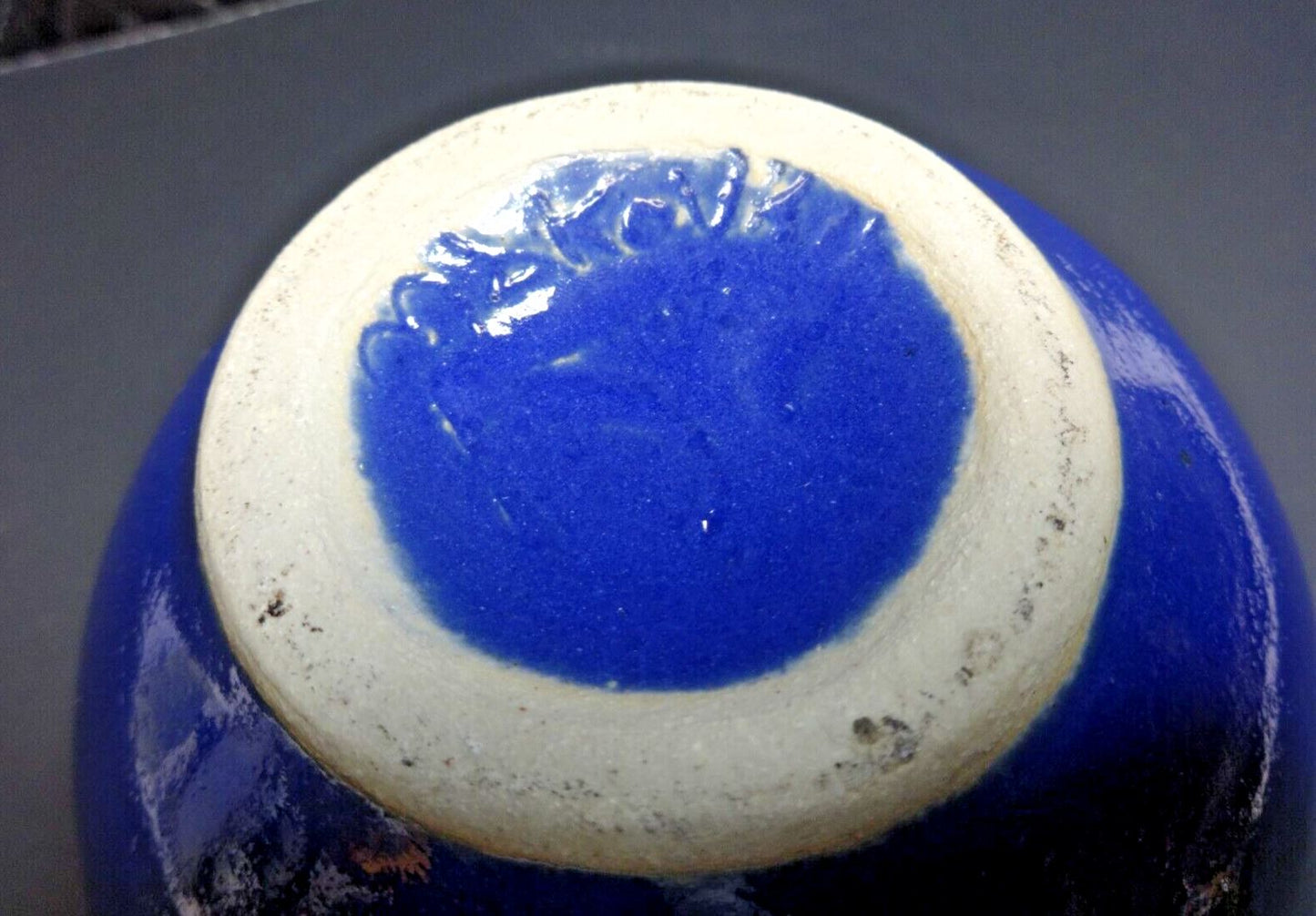 Sasha Makovkin Studio 5 inch Vase, Incredible Cobalt Batium Glaze, Signed