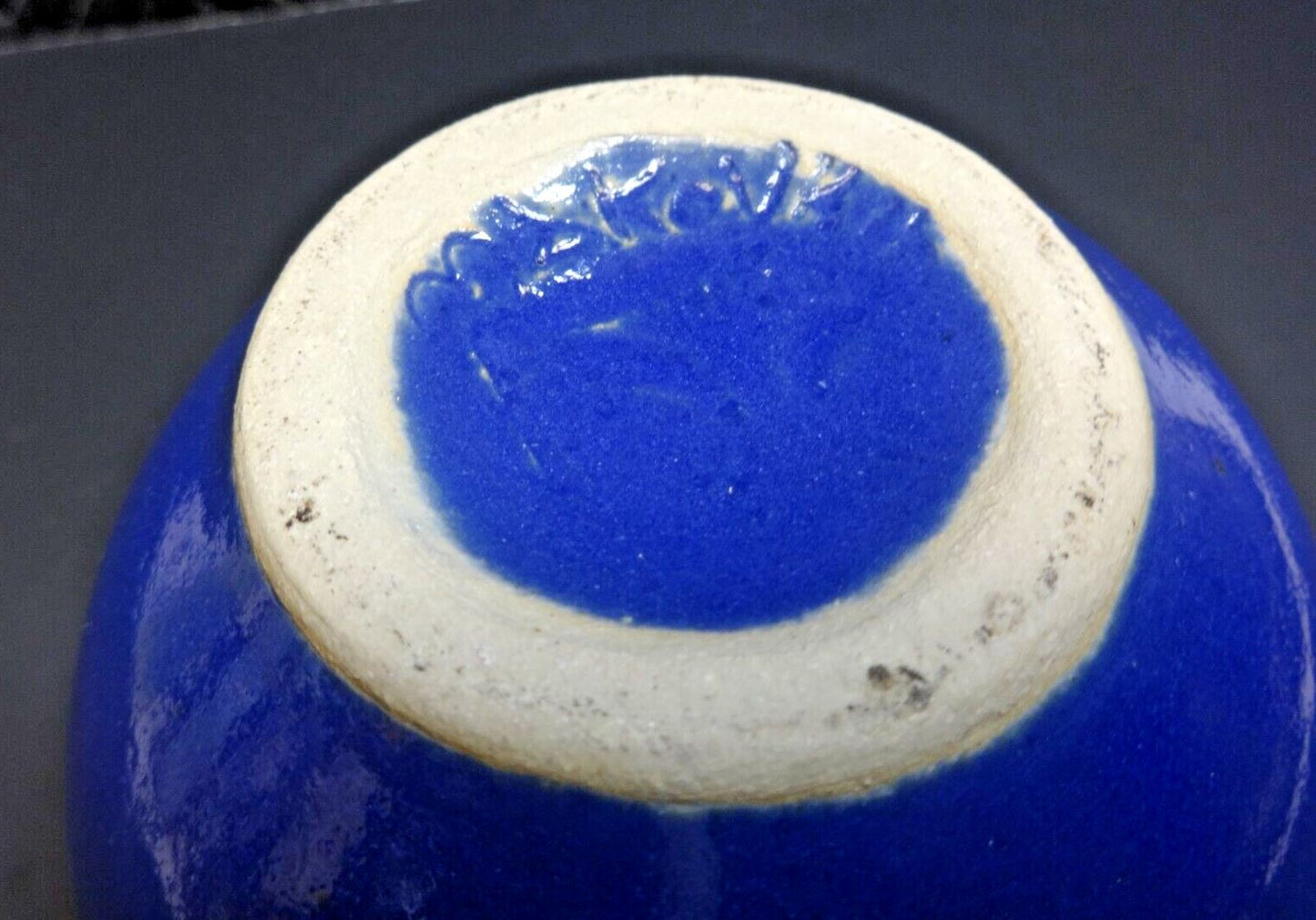 Sasha Makovkin Studio 5 inch Vase, Incredible Cobalt Batium Glaze, Signed