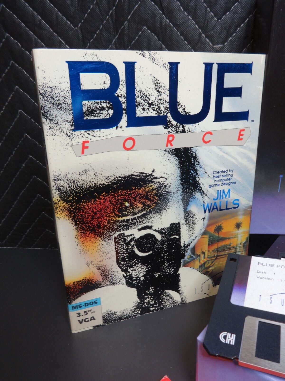 BLUE FORCE - "JIM WALLS from POLICE QUEST" BIG BOX PC GAME 1993 MS-DOS 3.5" VGA