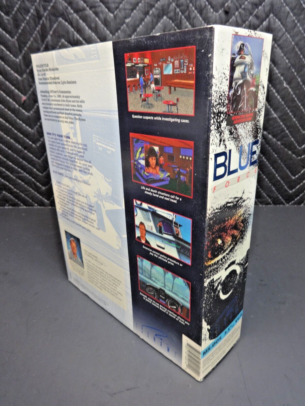 BLUE FORCE - "JIM WALLS from POLICE QUEST" BIG BOX PC GAME 1993 MS-DOS 3.5" VGA