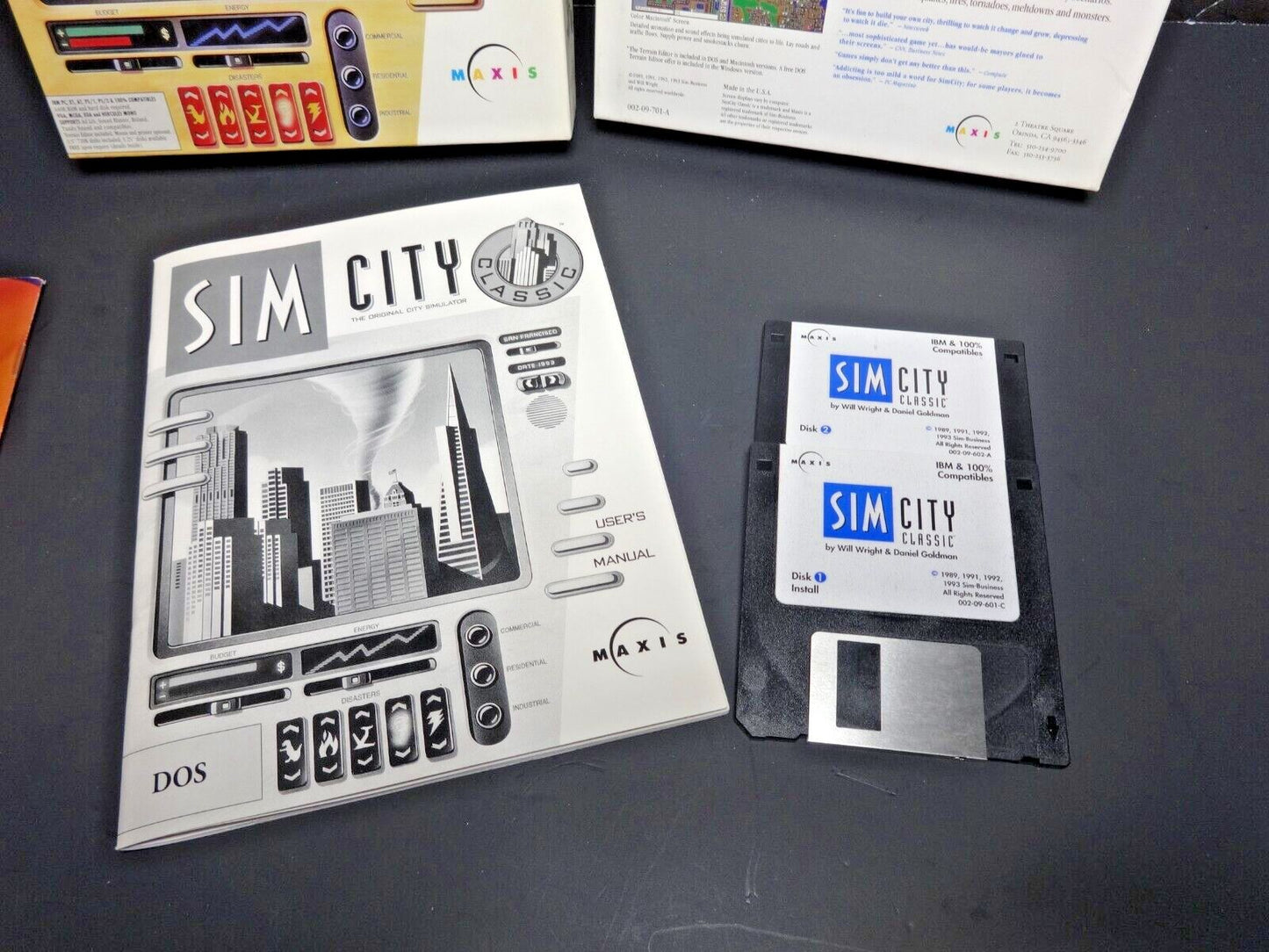 VTG NOS OG Sim City PC Big Box Classic Version 1993 IBM Game