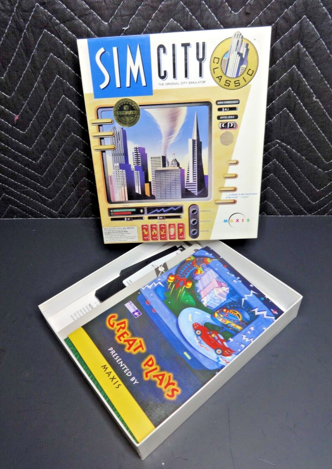 VTG NOS OG Sim City PC Big Box Classic Version 1993 IBM Game