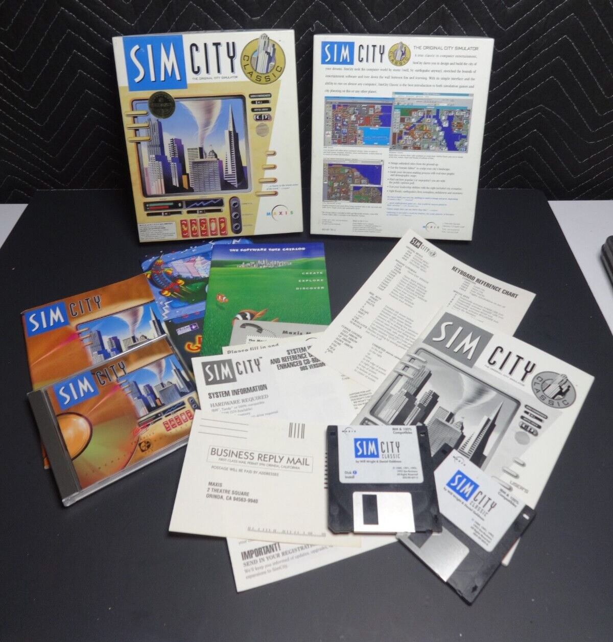 VTG NOS OG Sim City PC Big Box Classic Version 1993 IBM Game