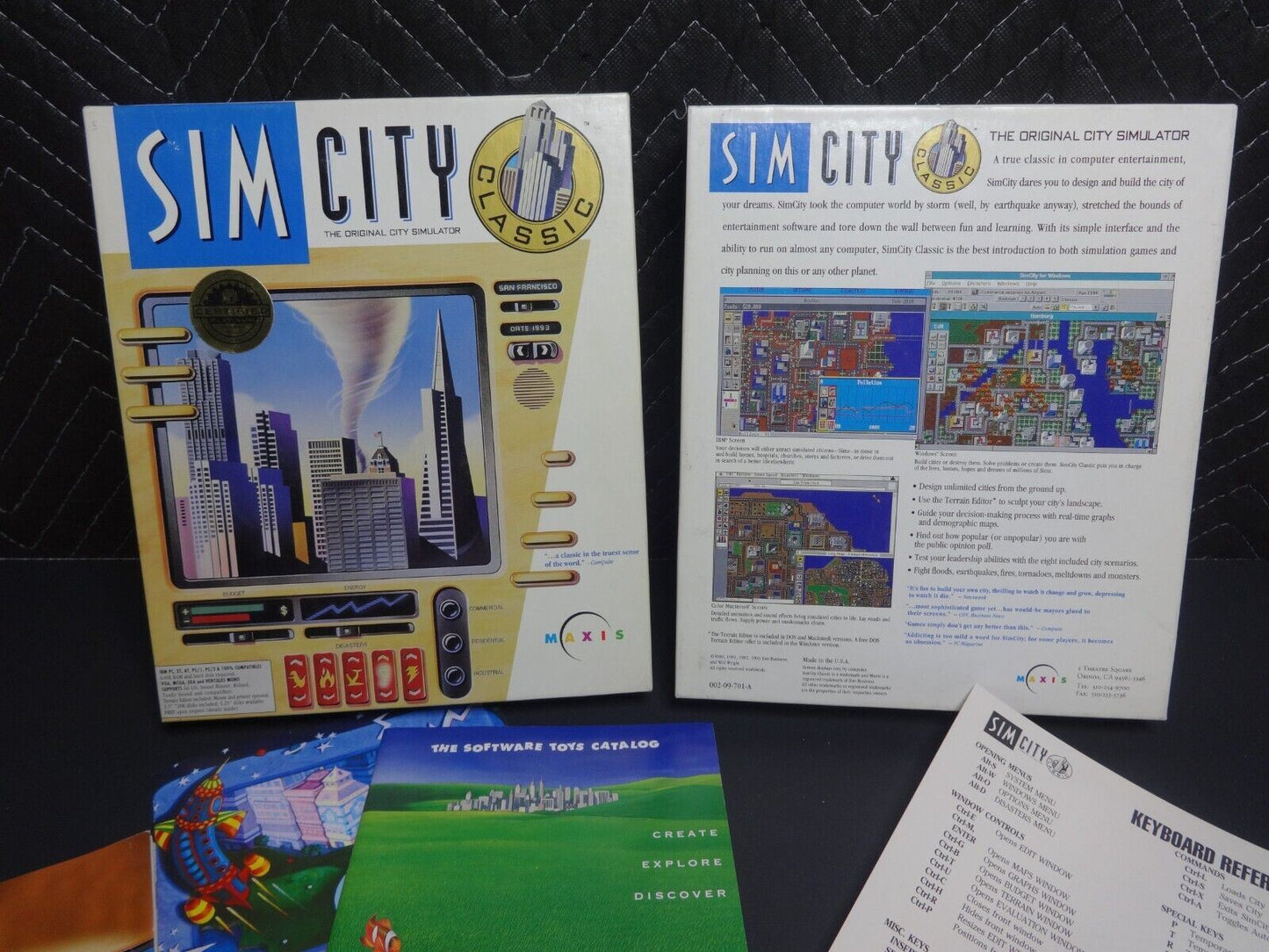 VTG NOS OG Sim City PC Big Box Classic Version 1993 IBM Game