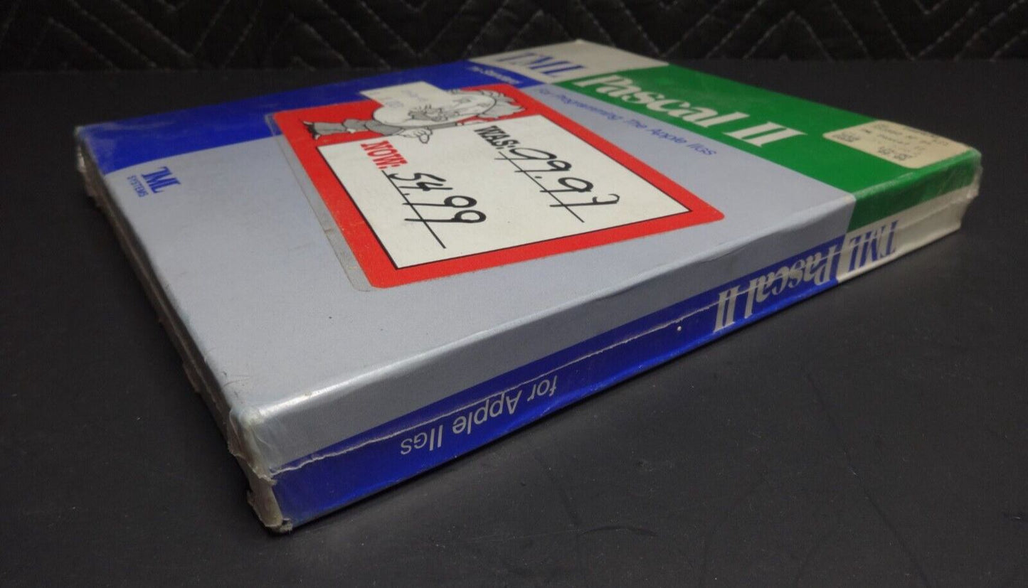 NOS Sealed 1986 TML PASCAL II APPLE IIgs 3.5" FLOPPY DISK SOFTWARE & Manual