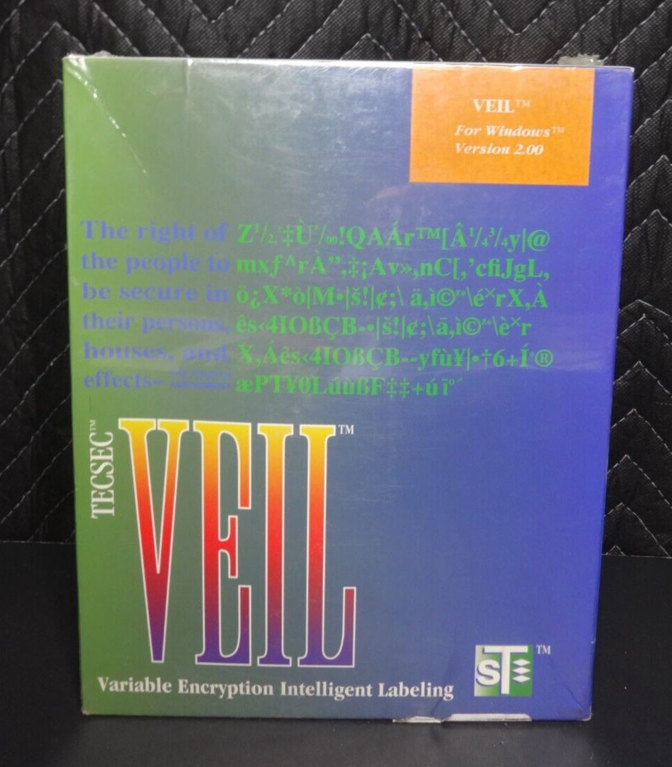 TECSEC VEIL - Variable Encryption Intelligent Labeling for Windows 3.1 DOS 5.0