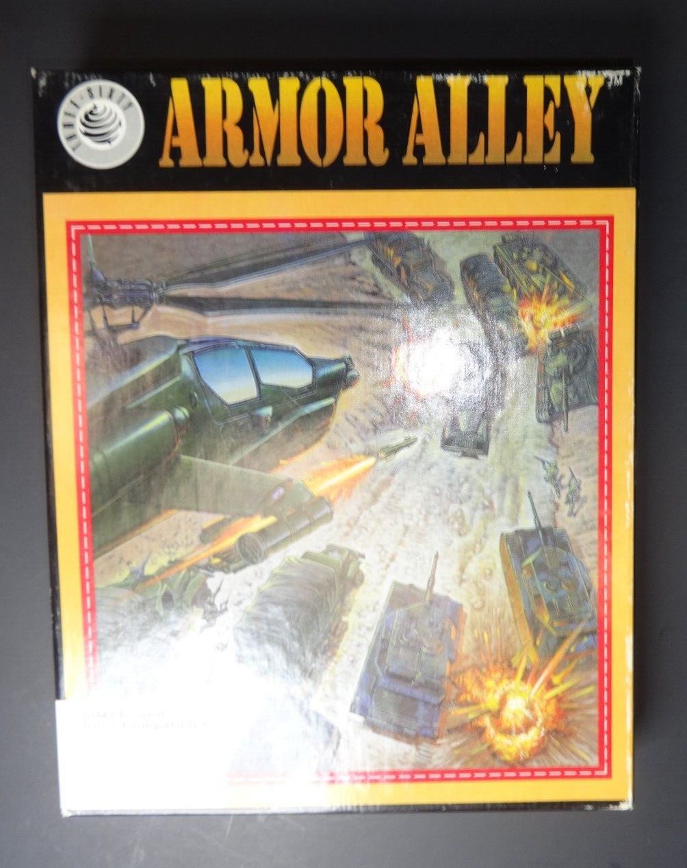 Armor Alley (PC, 1990), Complete w/ 2x 5.25" Floppy disks, Manual & Papers