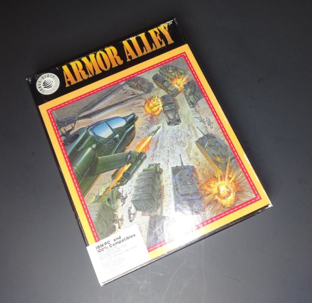 Armor Alley (PC, 1990), Complete w/ 2x 5.25" Floppy disks, Manual & Papers