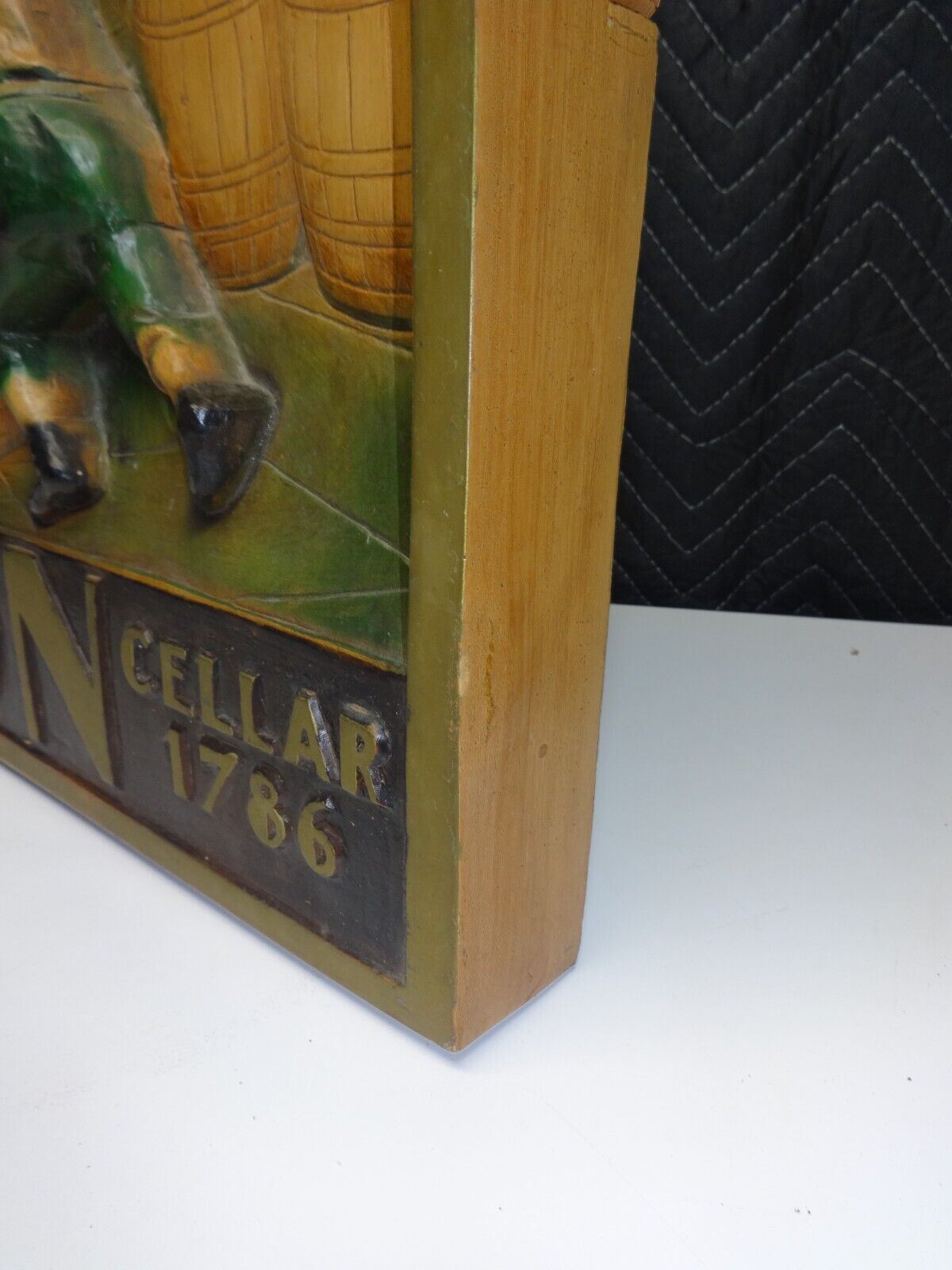 Vintage MOLSON BEER CAVE CELLAR Advertising Sign Plaque 3D Foam Canada Bar