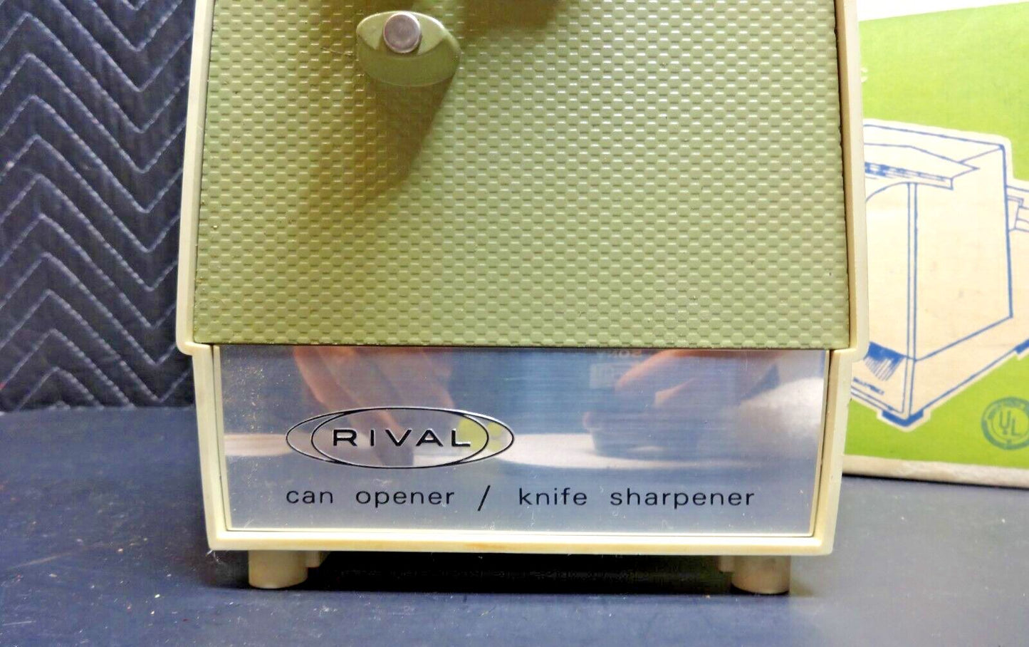 💥Vintage 1970 Rival Electric Can Opener Knife Sharpener 752RS in Original box