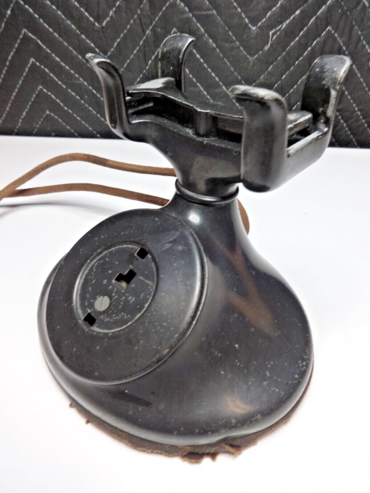 1930's WESTERN ELECTRIC DESK TELEPHONE D1 BASE F1 HANDSET TABLE TOP -  NO DIAL