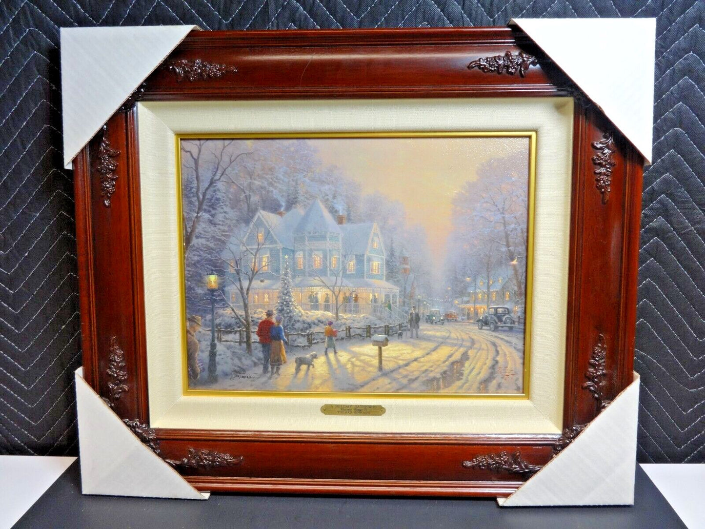 Thomas Kinkade A Holiday Gathering 9" x 12" Artist Proof AP Canvas Classic w COA