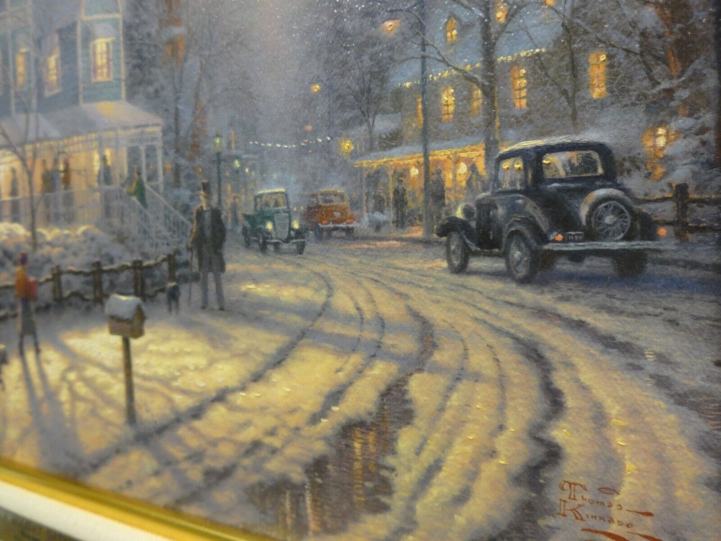 Thomas Kinkade A Holiday Gathering 9" x 12" Artist Proof AP Canvas Classic w COA