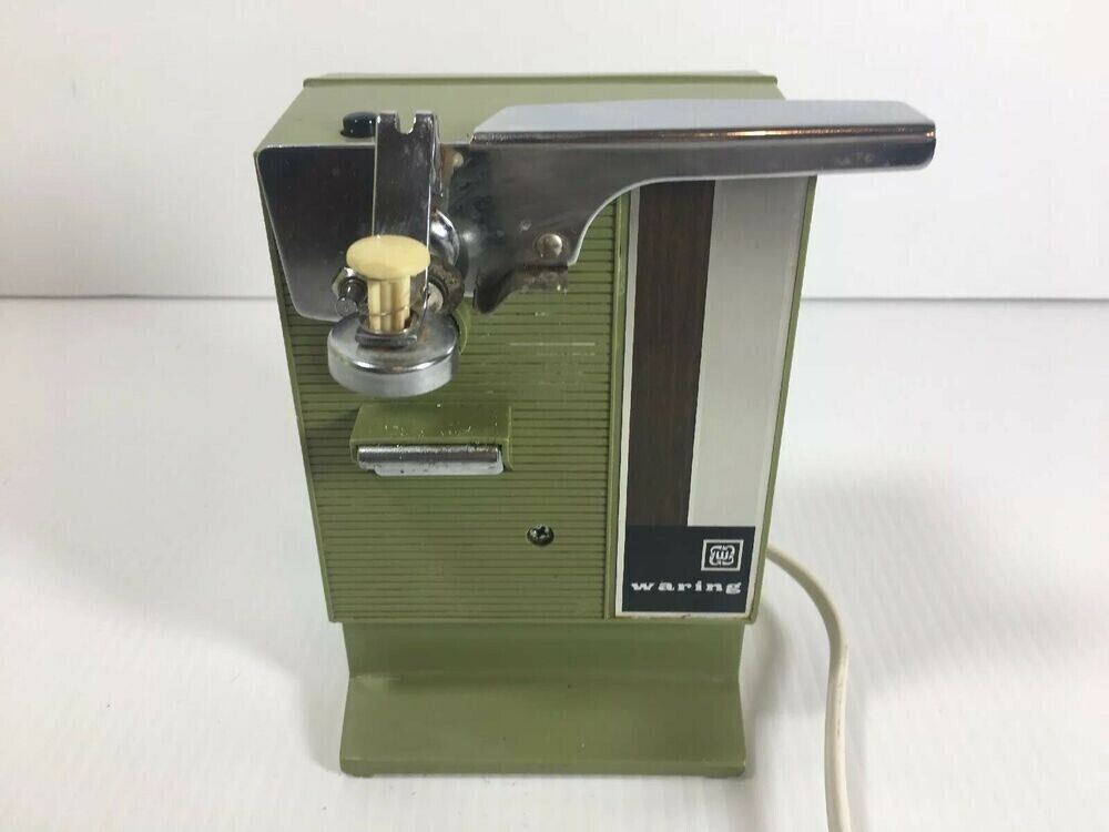 VINTAGE NOS WARING CAN OPENER/KNIFE SHARPENER - AVOCADO GREEN CO-32 Sealed Box