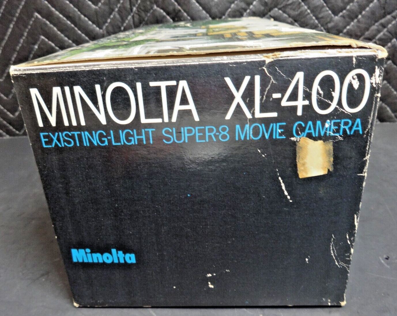 Tested MINOLTA XL 400 Super 8 Movie Camera Cine w RARE Intervalometer w/ Box