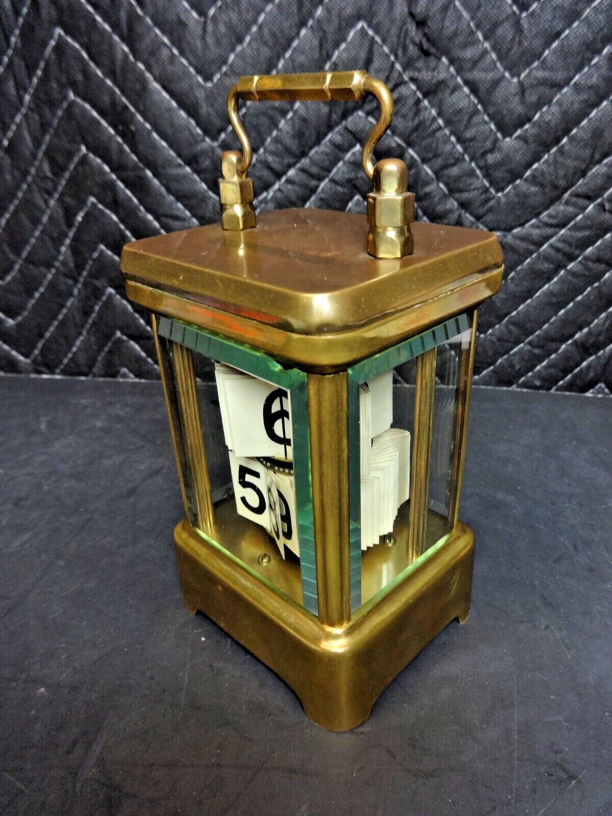 ⏰ 1900's ANTIQUE ANSONIA PLATO JUMP HOUR DIGITAL FLIP MYSTERY BRASS DESK CLOCK