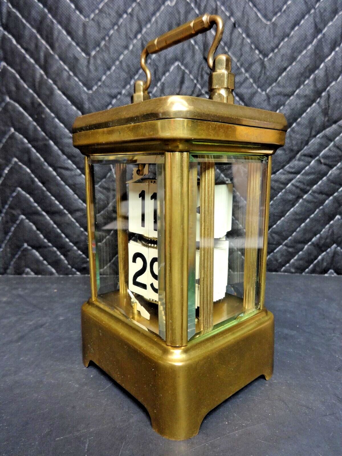 ⏰ 1900's ANTIQUE ANSONIA PLATO JUMP HOUR DIGITAL FLIP MYSTERY BRASS DESK CLOCK