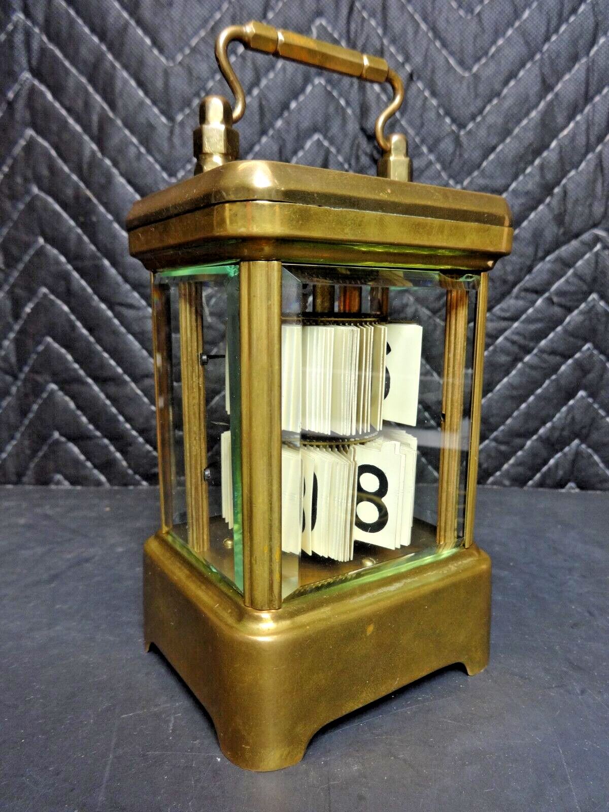 ⏰ 1900's ANTIQUE ANSONIA PLATO JUMP HOUR DIGITAL FLIP MYSTERY BRASS DESK CLOCK