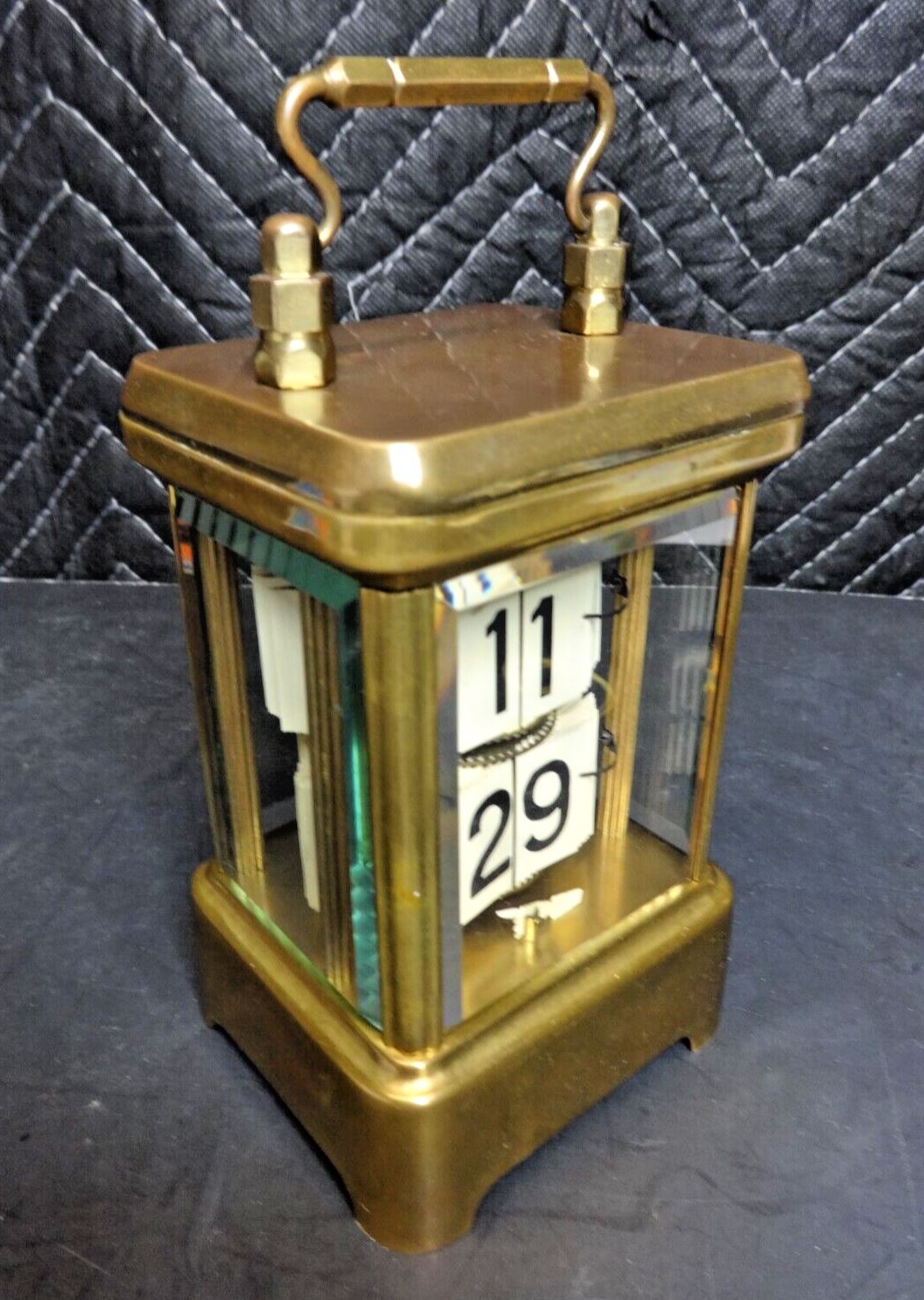 ⏰ 1900's ANTIQUE ANSONIA PLATO JUMP HOUR DIGITAL FLIP MYSTERY BRASS DESK CLOCK