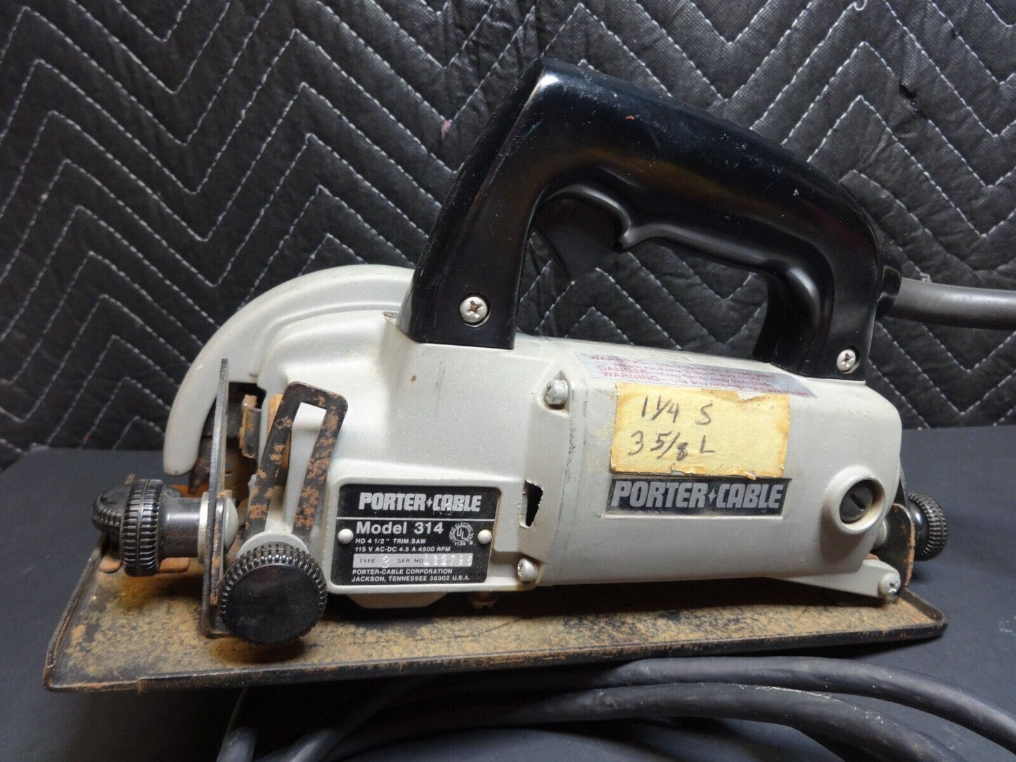 PORTER CABLE MODEL 314 HD 4 1/2" WORM GEAR TRIM SAW - Type 3