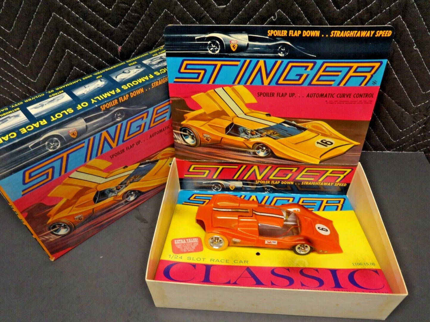 NOS - Classic 1/24 Scale STINGER Slot w/ motor, Airfoil Brake & ORIGINAL BOX