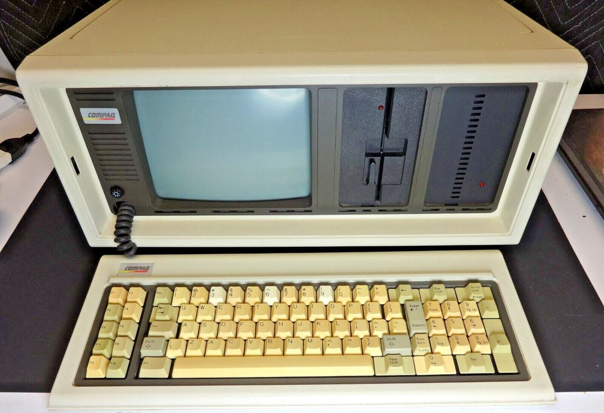 Compaq Plus Computer Vintage COMPAQ PLUS Model 101709 Portable Desktop Computer Laptop Part ...