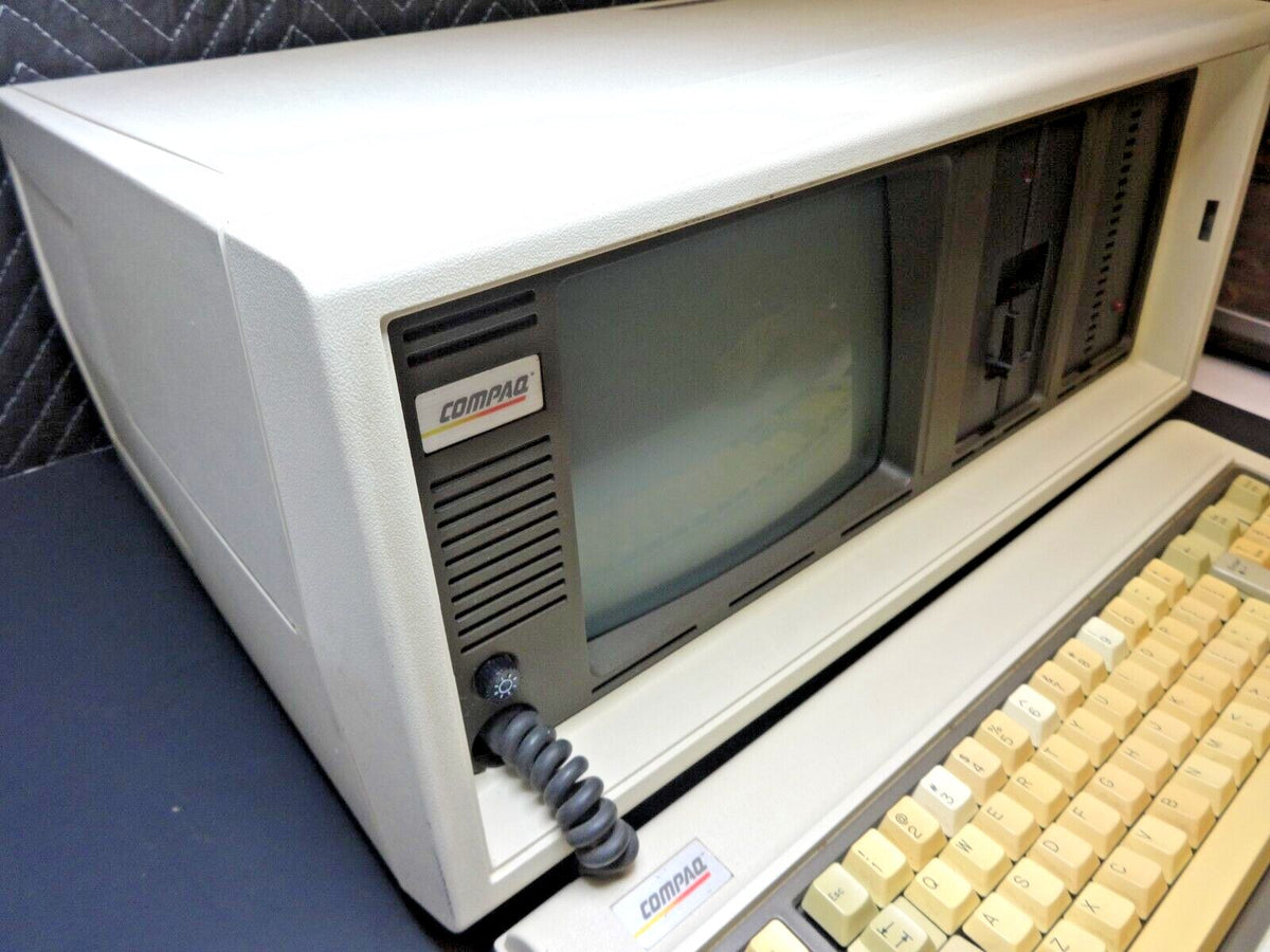 Compaq Plus Computer Vintage COMPAQ PLUS Model 101709 Portable Desktop Computer Laptop Part ...