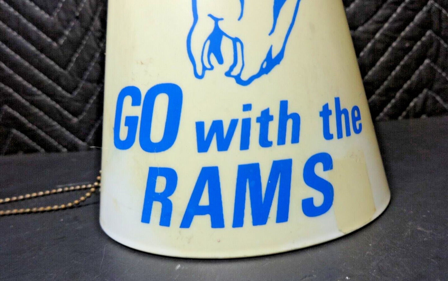 VINTAGE 1960'S NFL SOUVENIR LOS ANGELES GO WITH THE RAMS MEGAPHONE YELL-A-PHONE