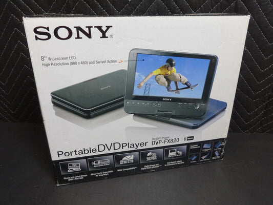 Sony DVP-FX820 Portable DVD & CD Player 8" LCD Widescreen Swivel & Flip screen