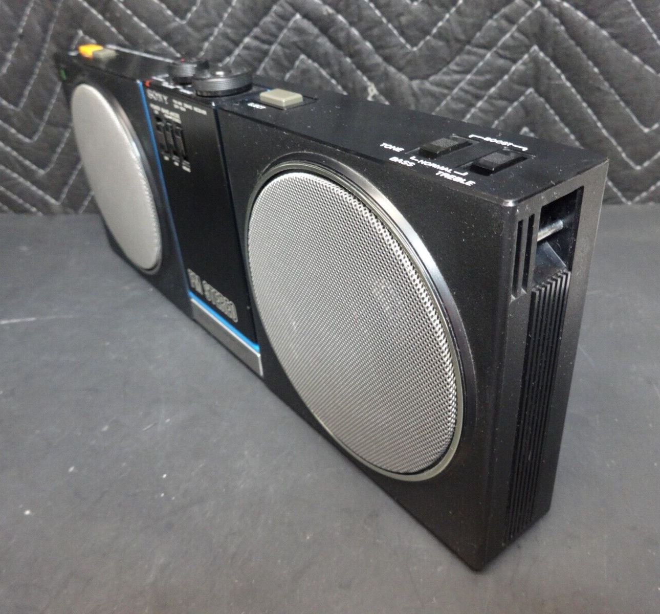 Sony Portable am/fm Vintage Sony SRF-80W Stereo Speaker With Radio 1980