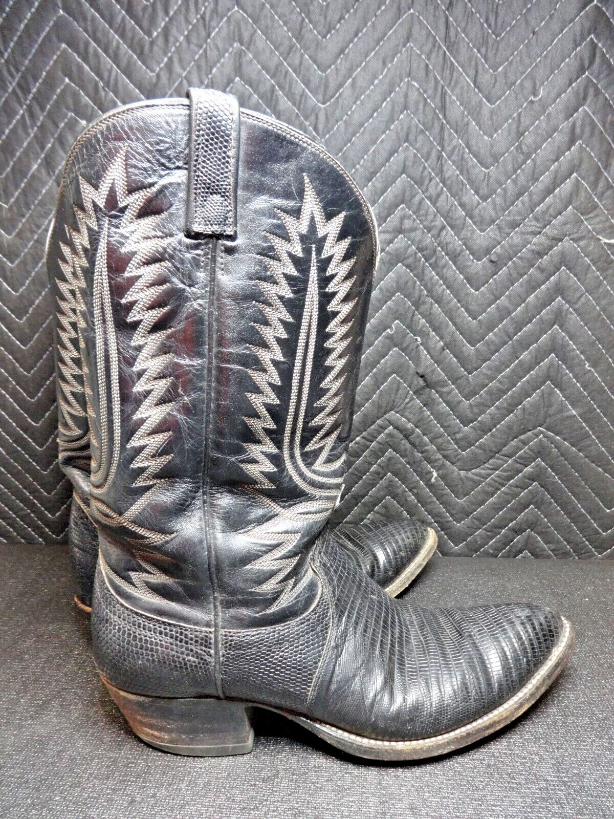 Dan Post Mens 11 Teju Lizard Leather Western Cowboy Boots 06830