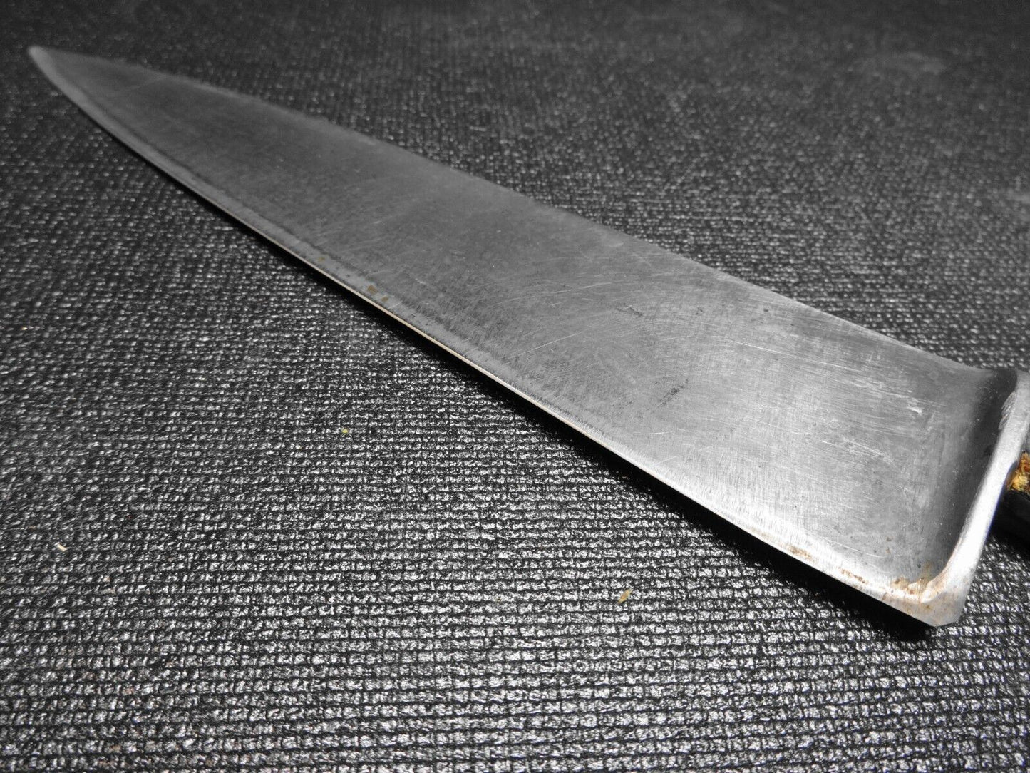 Vintage DEXTER 8910 Chef Butcher Knife 9.5” CARBON STEEL 14.75" overall