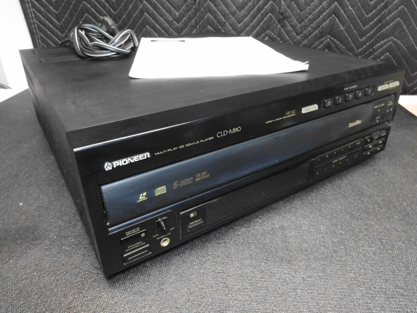 Pioneer CLD-M90 Laserdisc Multi-Play 5 CD CDV/LD Player - Serviced - Works Great